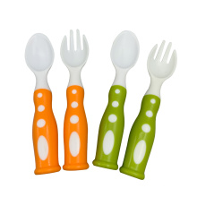 Reusable Eco Plastic Spoons Baby Eating Food Training Feeding Spoon